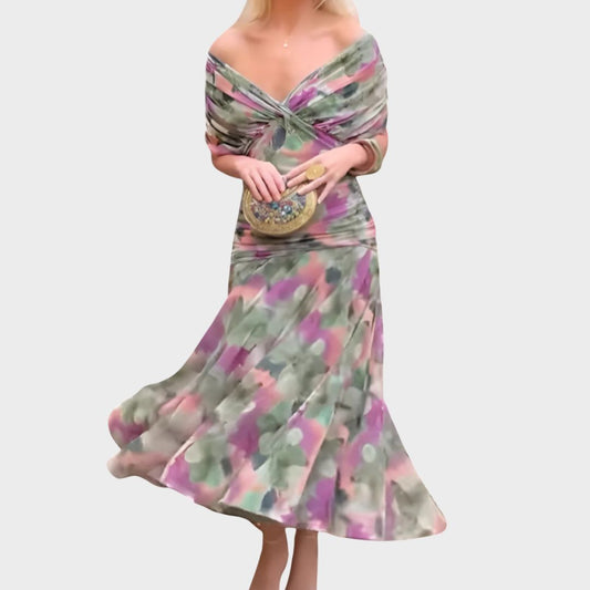 Celine - Elegantes Off-Shoulder Kleid