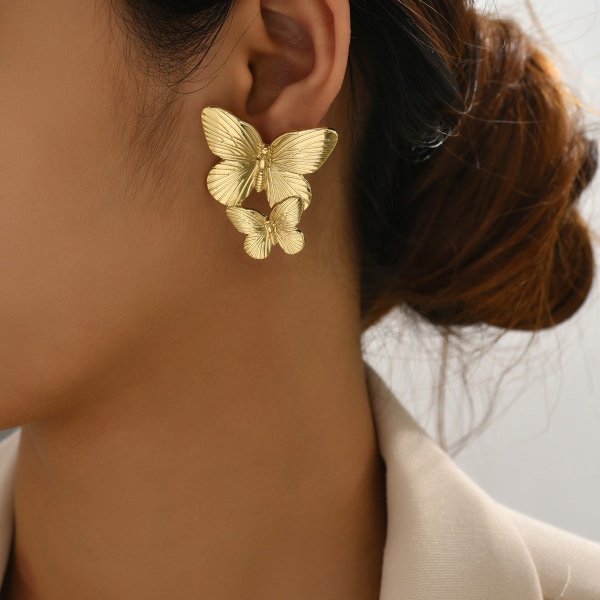 Mariah - Ohrringe aus Gold in Schmetterlingsform