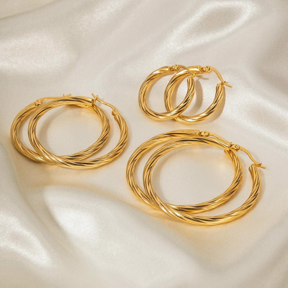 Zephy - Ohrringe aus gedrehten Ringen