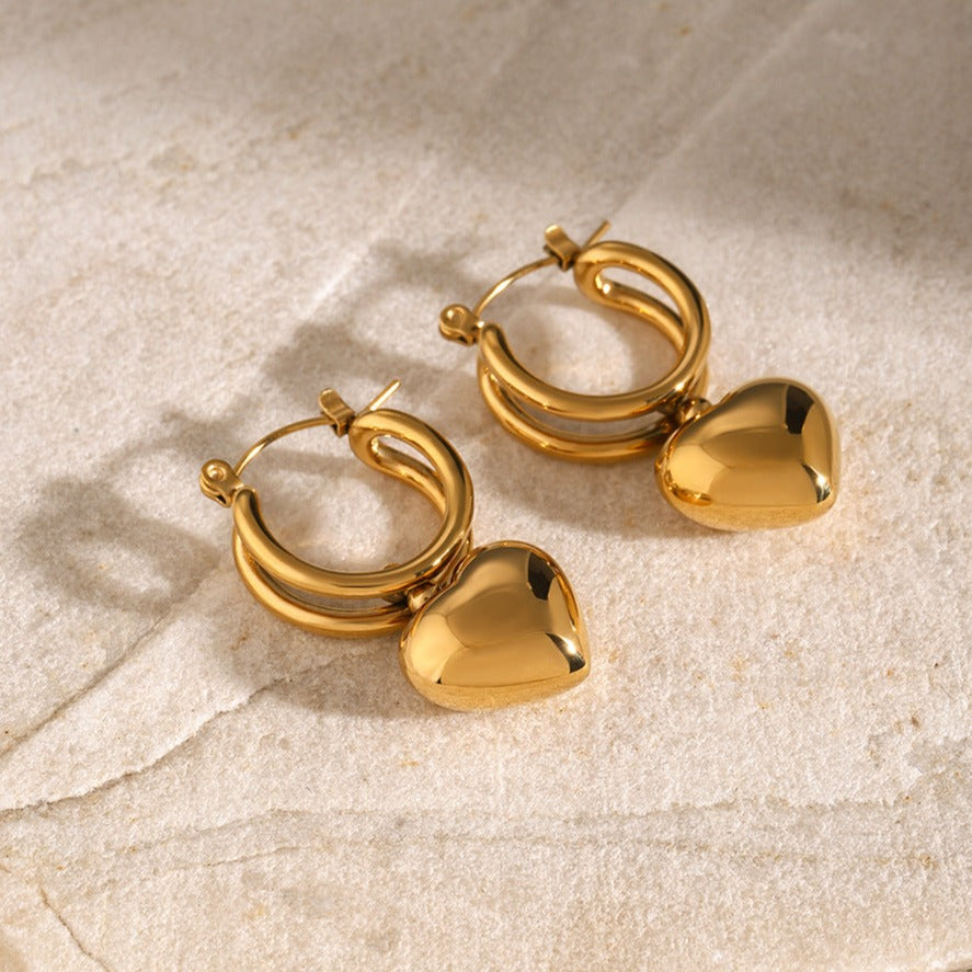Audrey - Ohrringe aus Goldherz