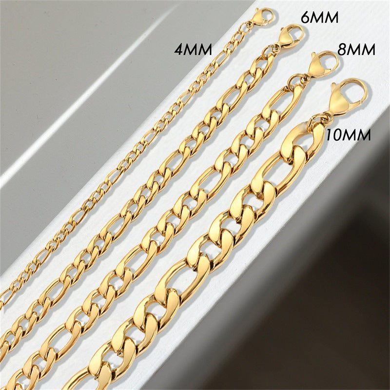 Saturn - Armband aus goldener Kette