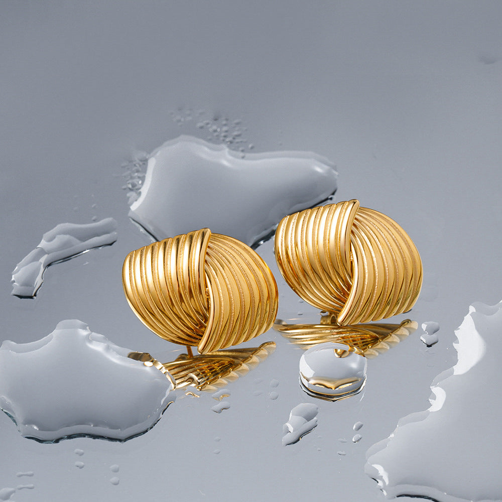 Sonia - Ohrringe aus goldenen Wellen