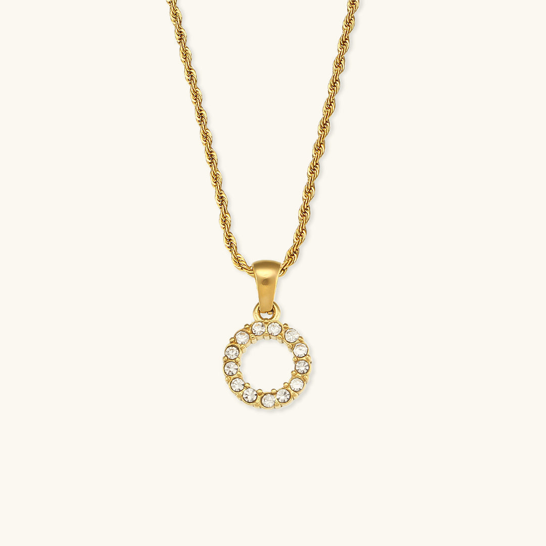 Maeve - Halskette mit Diamanten und Initialen