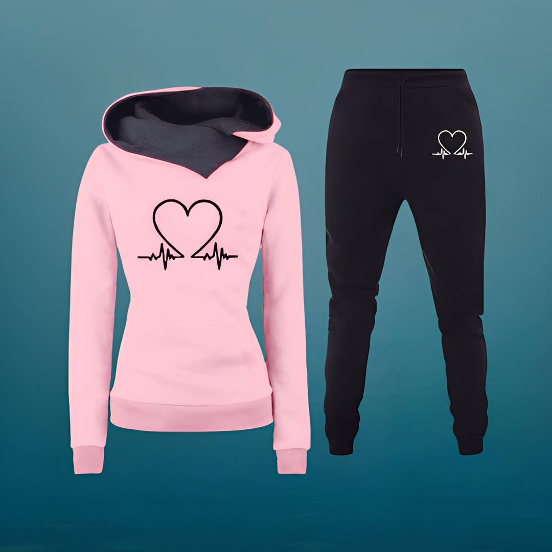 Adélien - Elegantes Set aus Kapuzenpullover und Hose für Damen