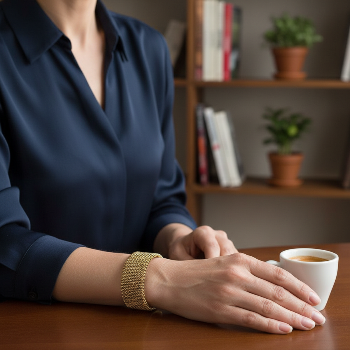 Raya – Pulsera aus Titanstahl mit graviertem Kabel
