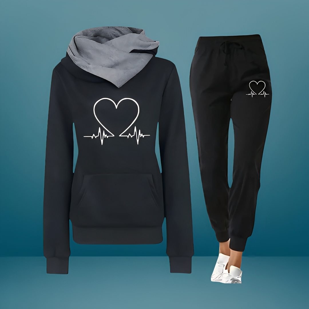 Adélien - Elegantes Set aus Kapuzenpullover und Hose für Damen