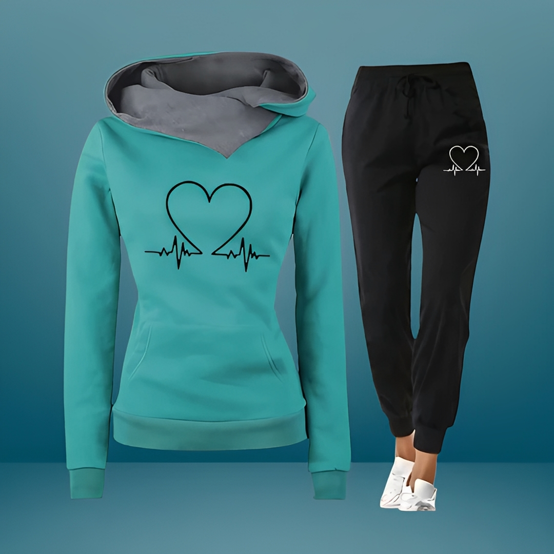 Adélien - Elegantes Set aus Kapuzenpullover und Hose für Damen