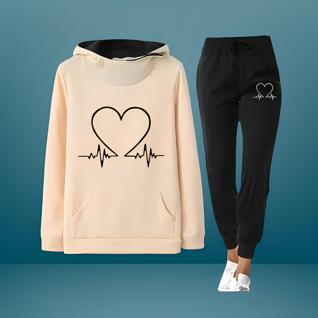 Adélien - Elegantes Set aus Kapuzenpullover und Hose für Damen