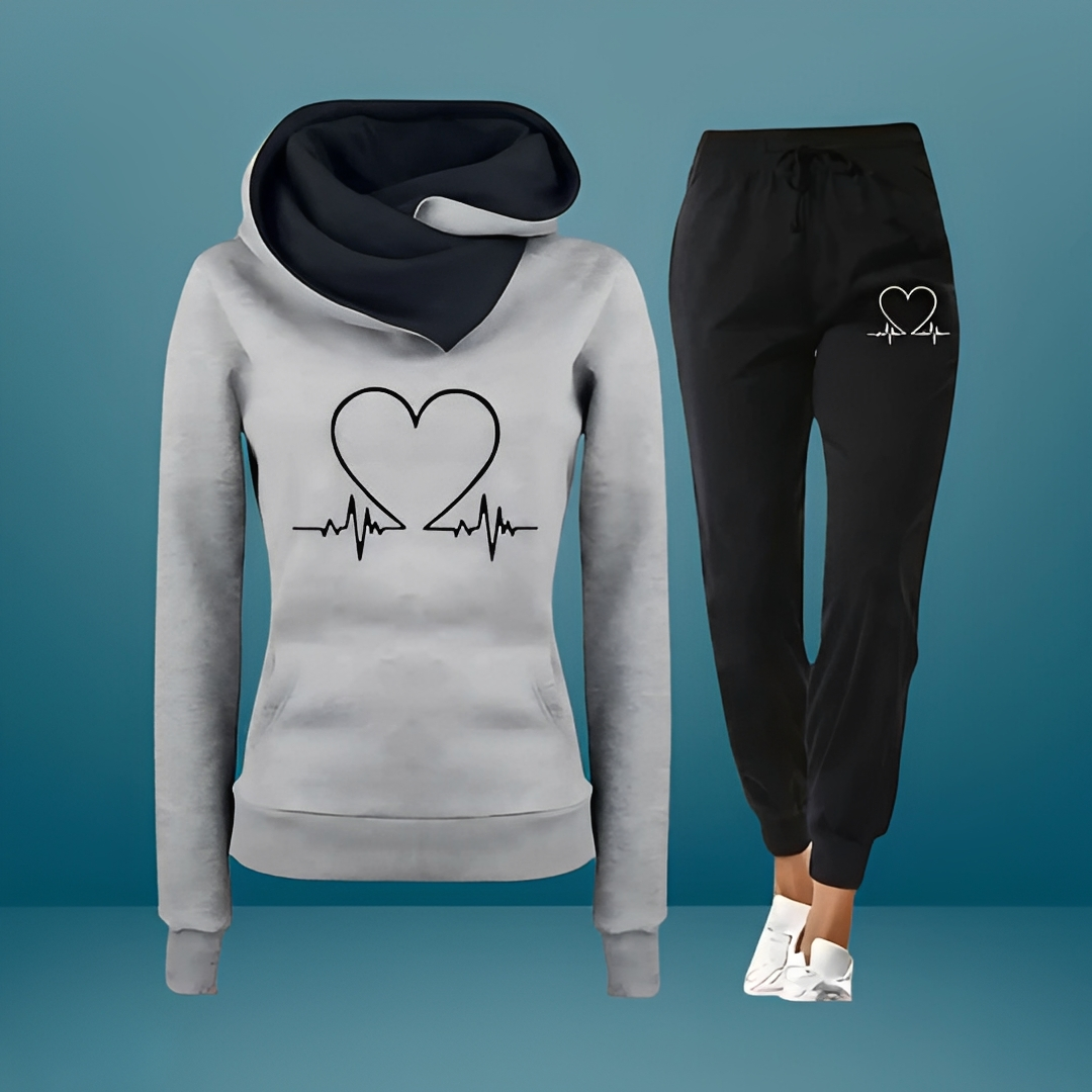 Adélien - Elegantes Set aus Kapuzenpullover und Hose für Damen