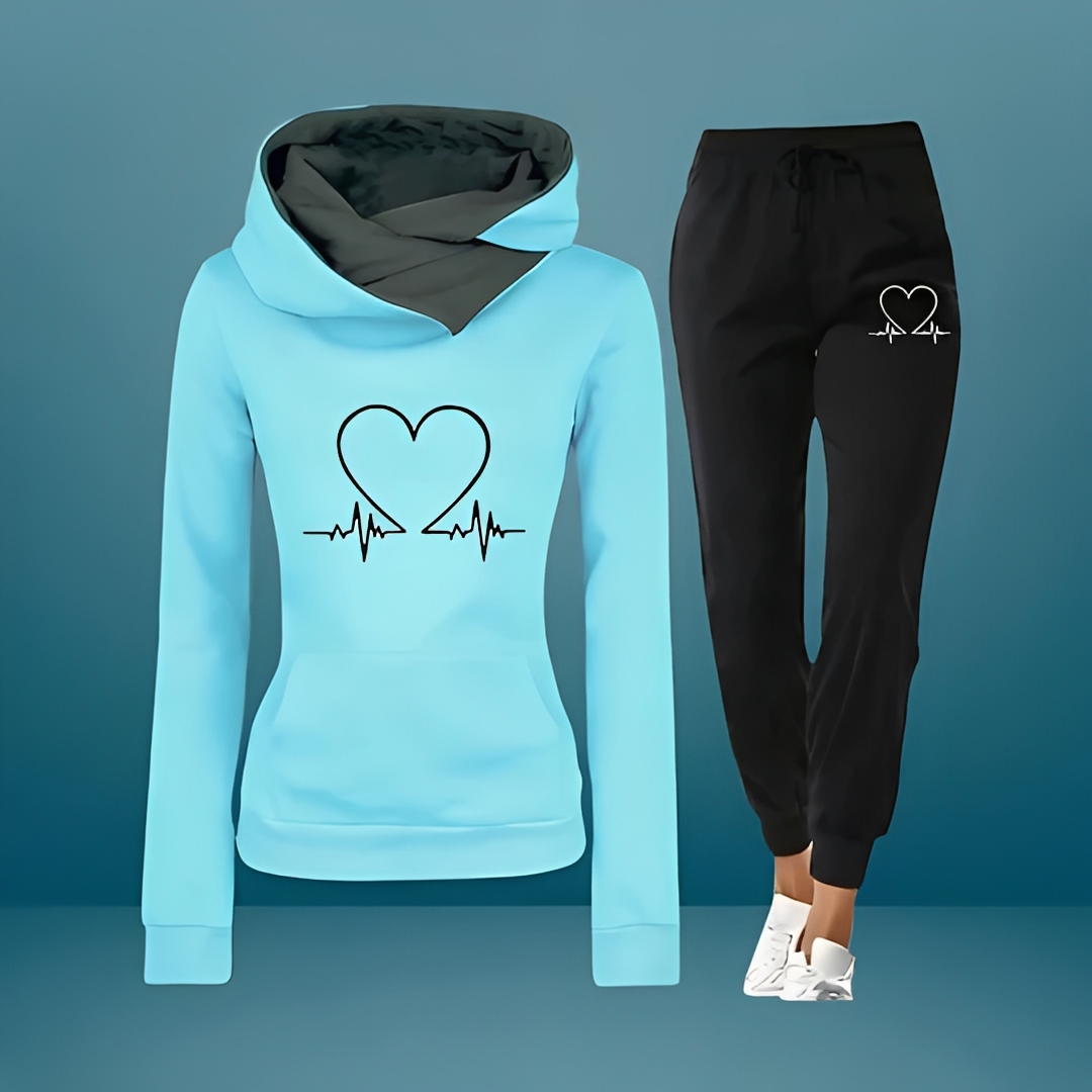 Adélien - Elegantes Set aus Kapuzenpullover und Hose für Damen