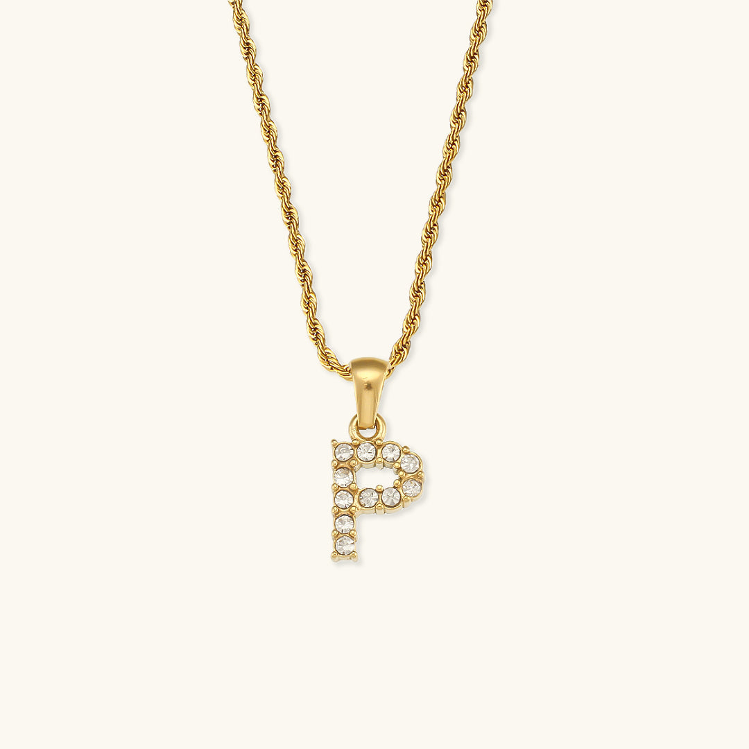 Maeve - Halskette mit Diamanten und Initialen