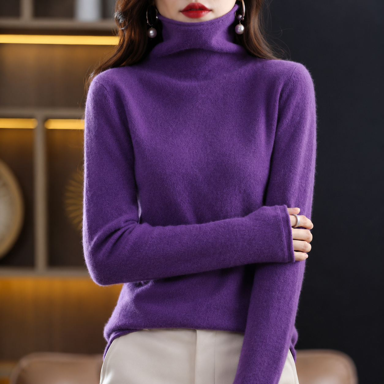 Akainu - Stilvoller Rollkragenpullover