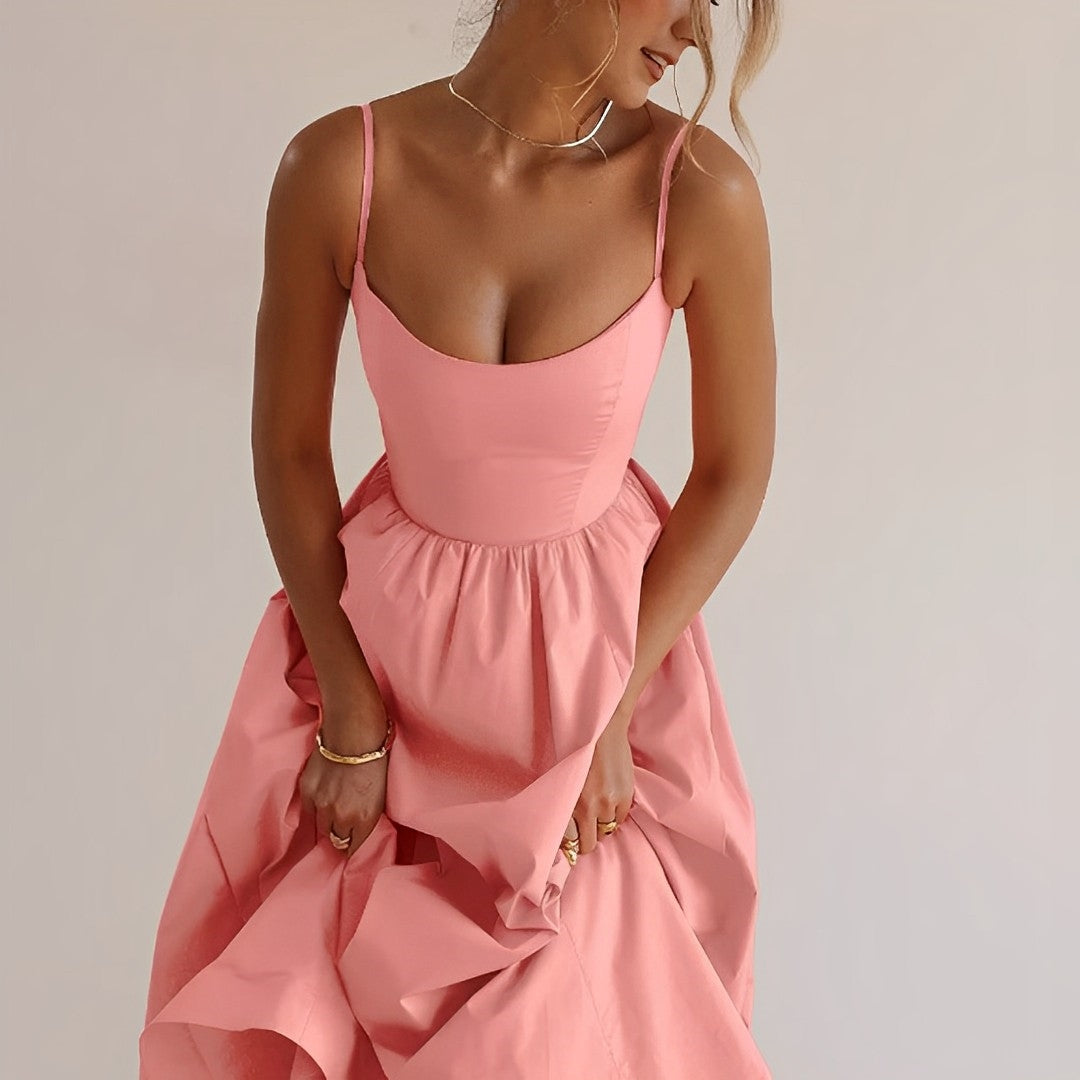 Fabiana - Kleid mit dünnen Trägern und stilvollen Akzenten
