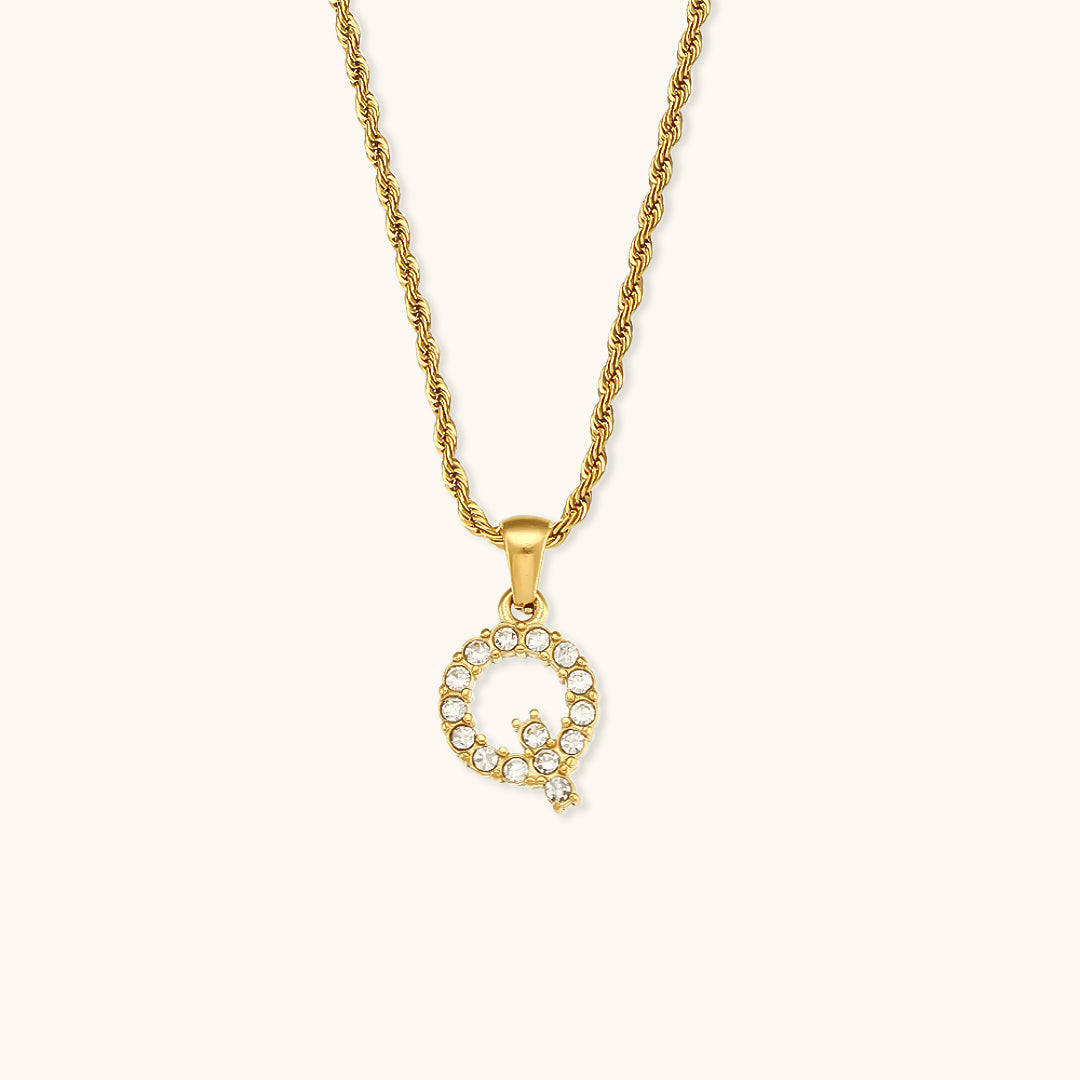 Maeve - Halskette mit Diamanten und Initialen
