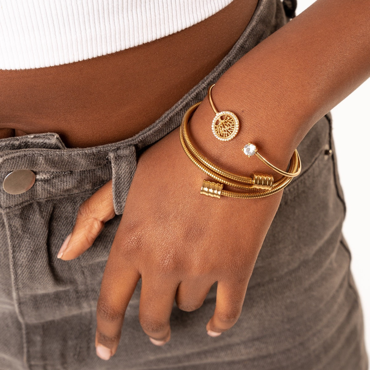 Angie – Armband mit gedrehtem Design aus Gold