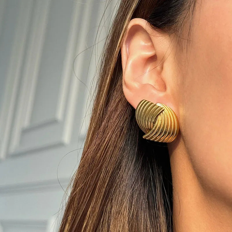 Sonia - Ohrringe aus goldenen Wellen
