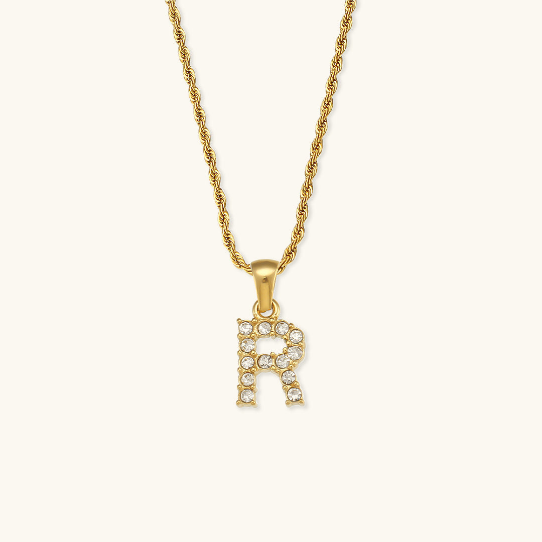 Maeve - Halskette mit Diamanten und Initialen