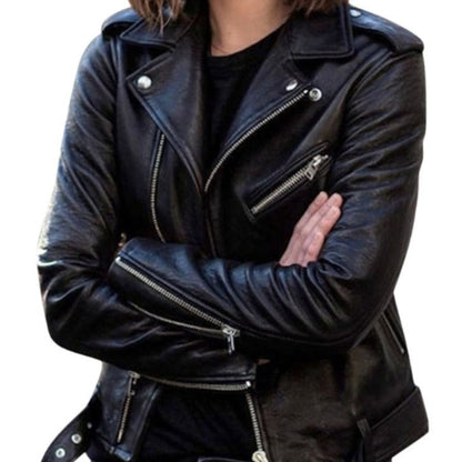 Waleria - Lederjacke, schlankes Design