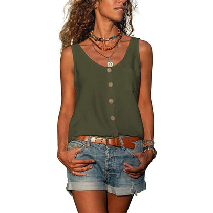 Hannah - Tanktop mit Knöpfen und Tasche