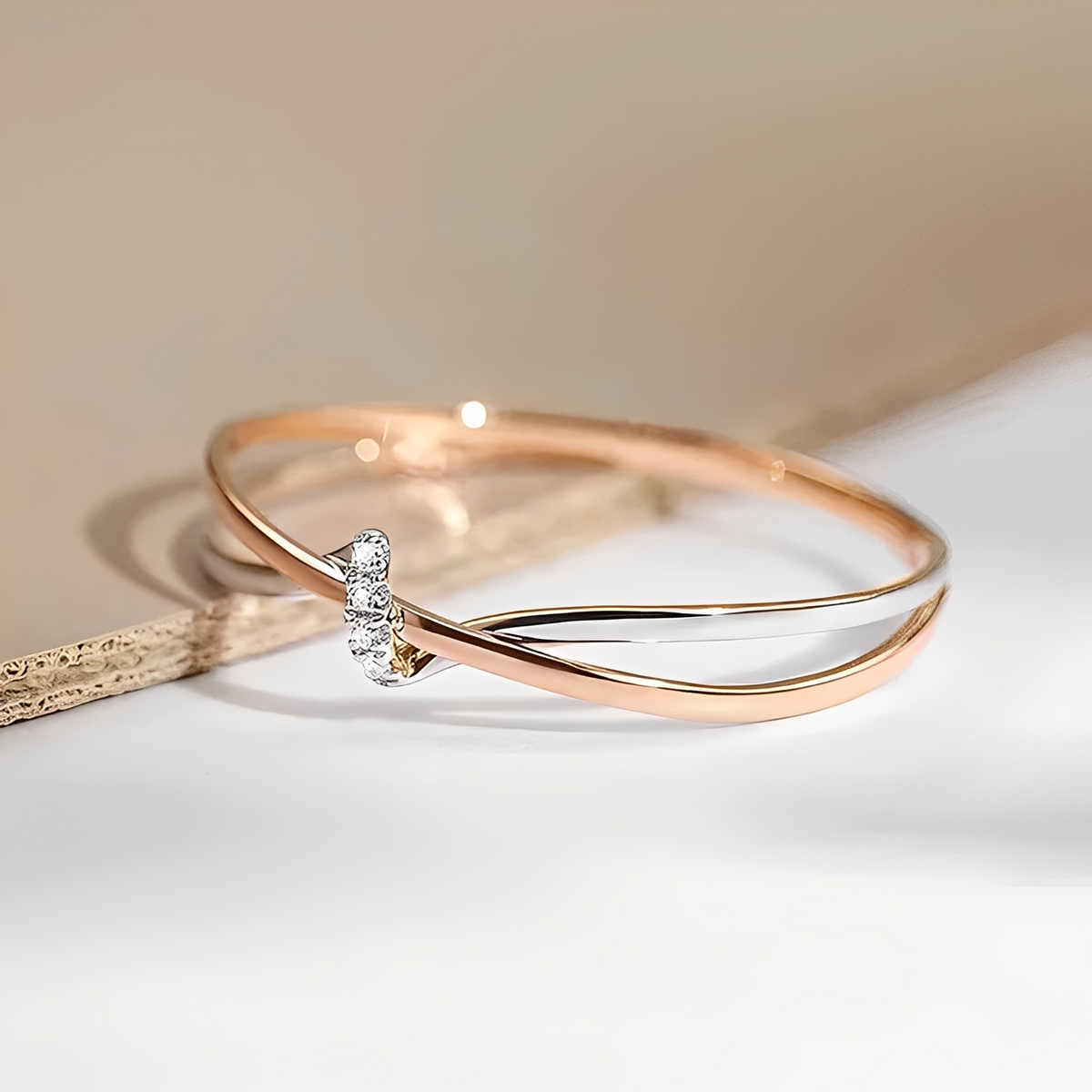 Eleane – Bicolor Eleganter Unendlicher Ring