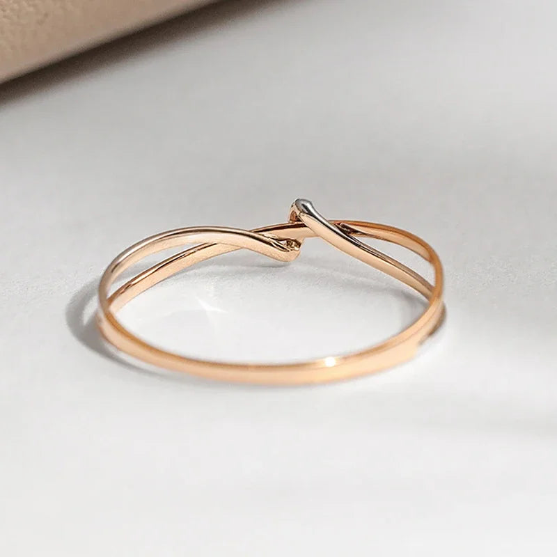 Eleane – Bicolor Eleganter Unendlicher Ring