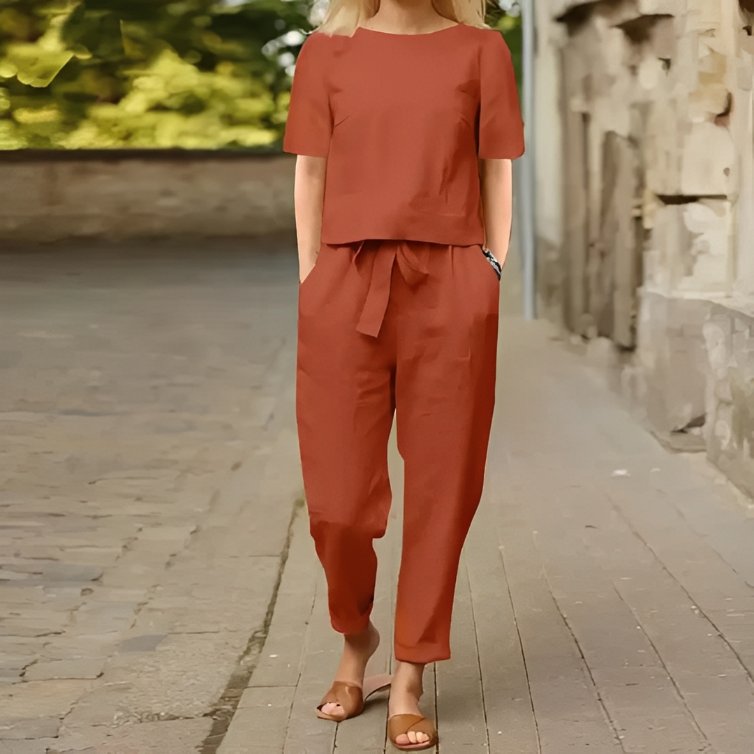 Mélina - Vintage-Damenhemd und weites Damenset