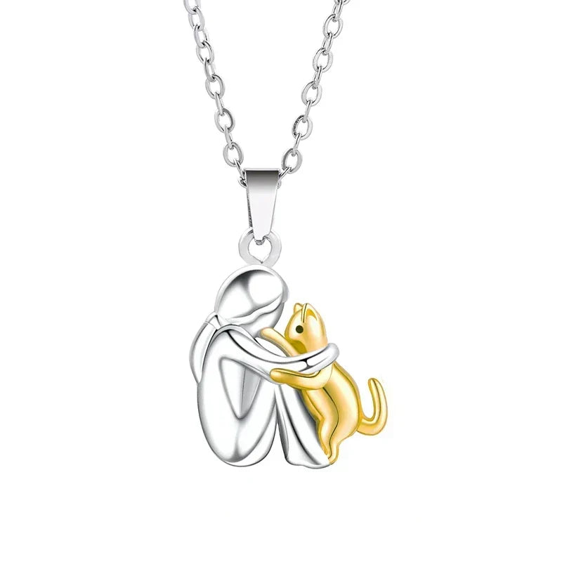Mignon – Halsband mit eingewobenem Katzenanhänger