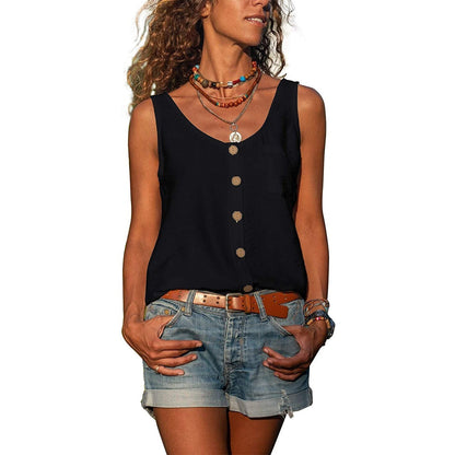 Hannah - Tanktop mit Knöpfen und Tasche