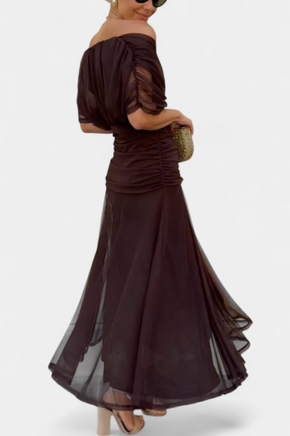 Celine - Elegantes Off-Shoulder Kleid