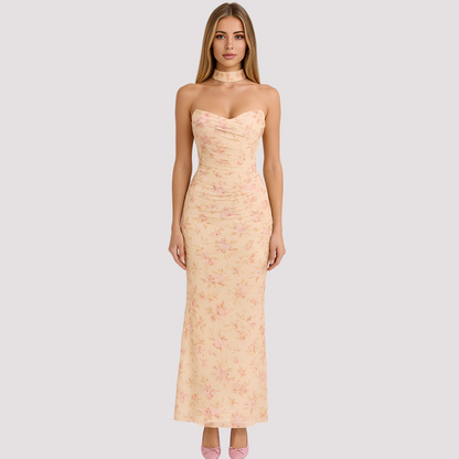 Antonia - Elegantes Kleid mit Choker-Ausschnitt in schmalem Schnitt