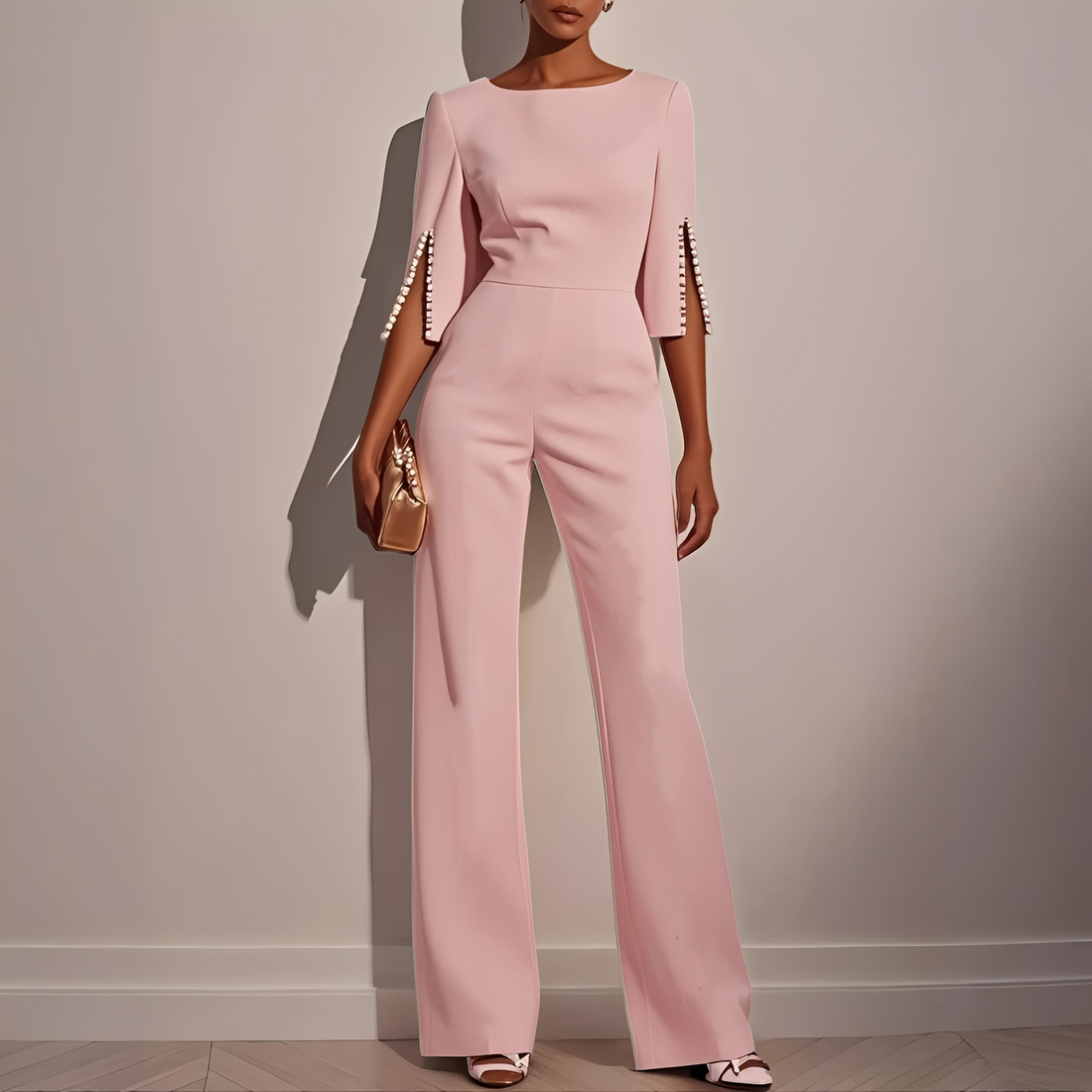 Gretel - Stilvoller, eleganter Damenoverall mit Glockenärmeln