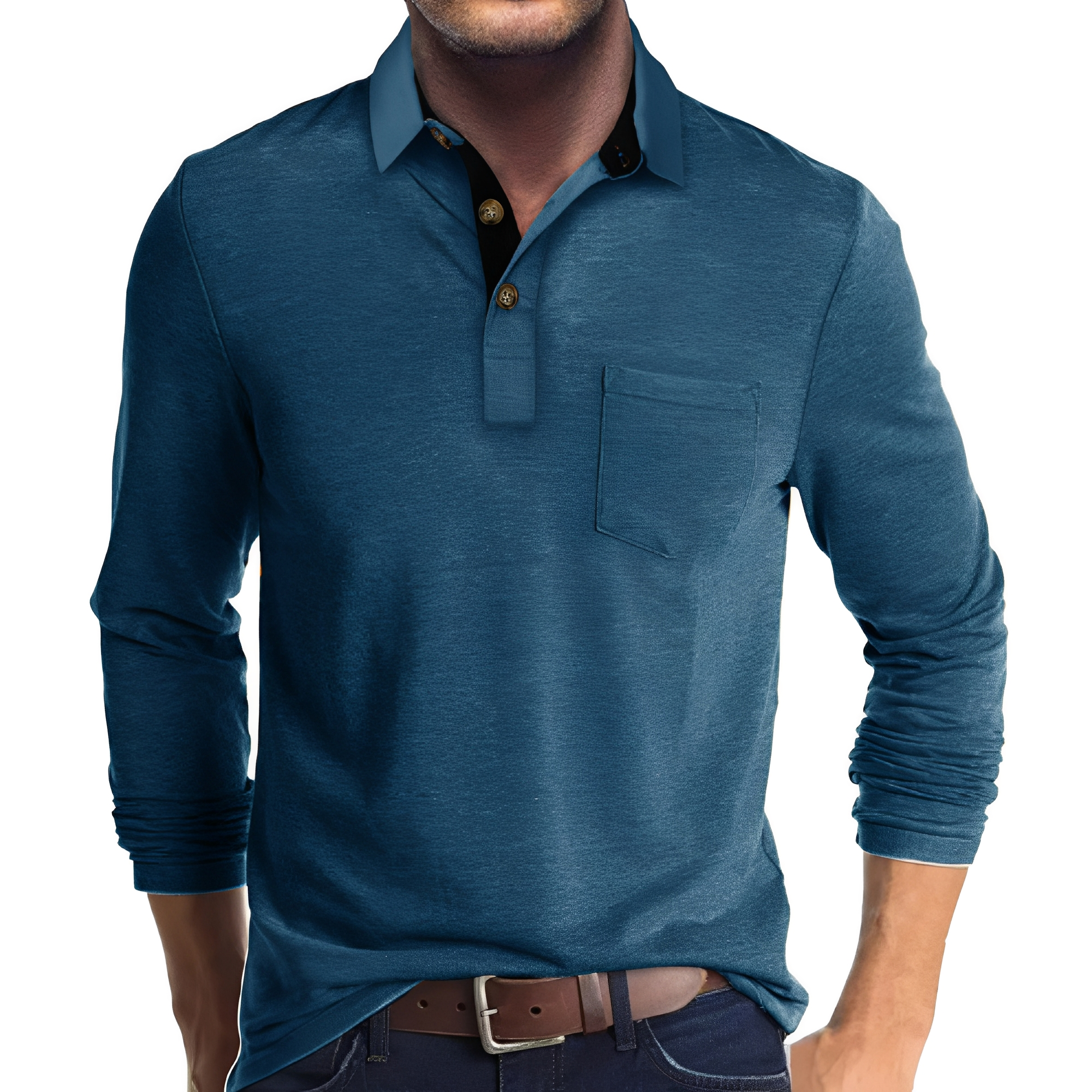 Marty - Komfortables Langarm-Poloshirt für Herren