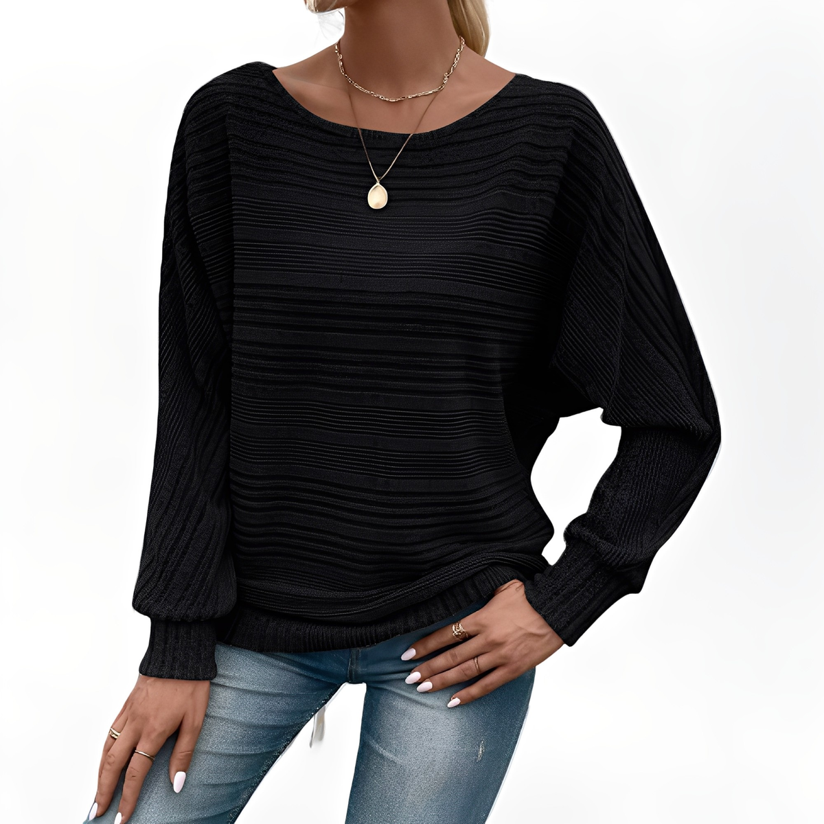 Eleanore - Bequemer gestreifter Pullover
