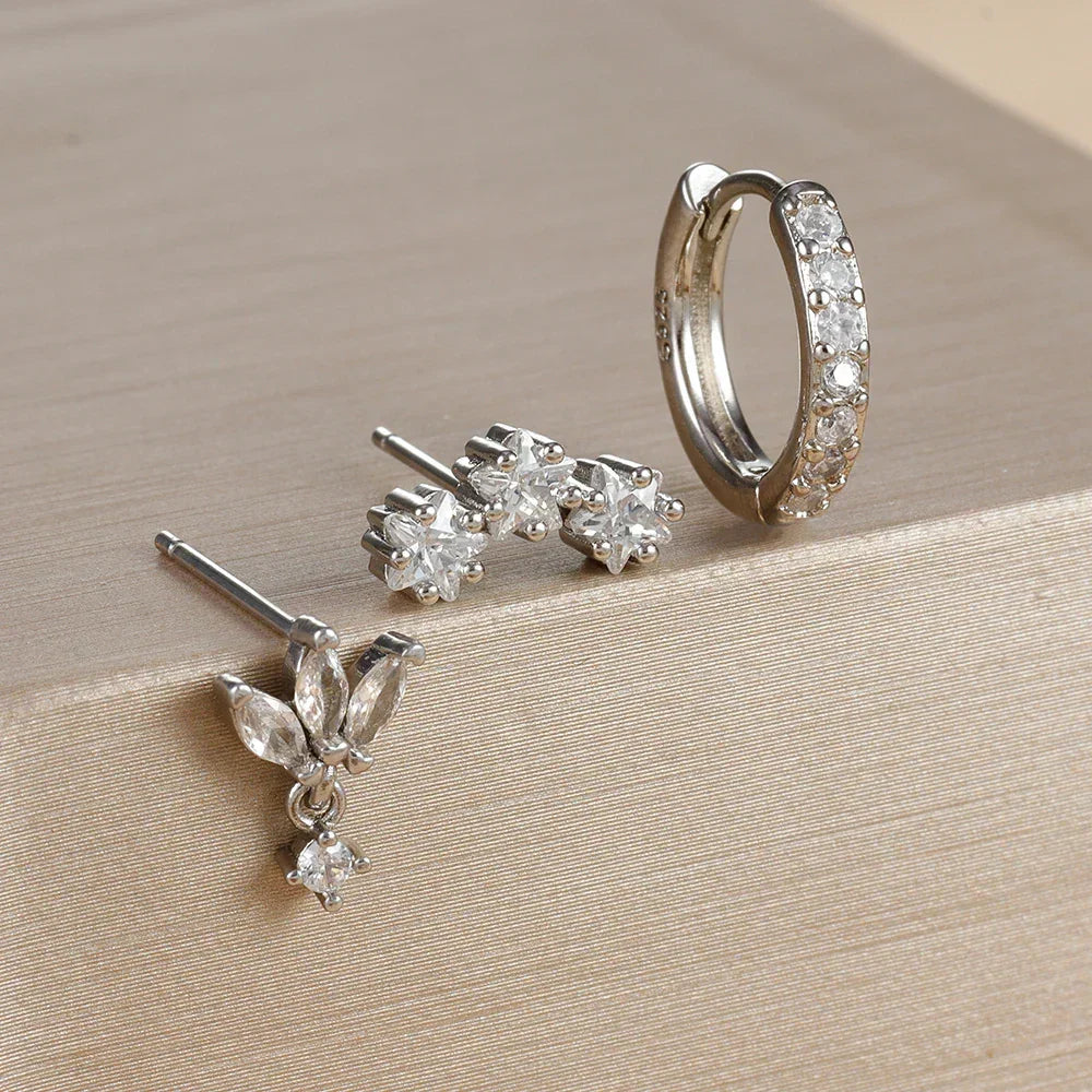 Nova – Set von Diamantohrringen