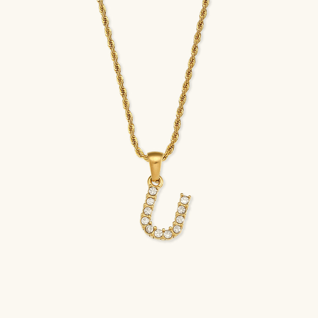 Maeve - Halskette mit Diamanten und Initialen