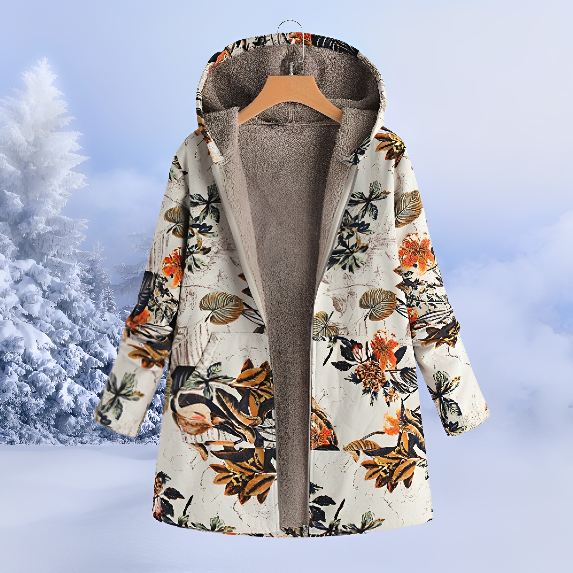 Jasmin - Zeitgemäße, warme Kapuzenjacke