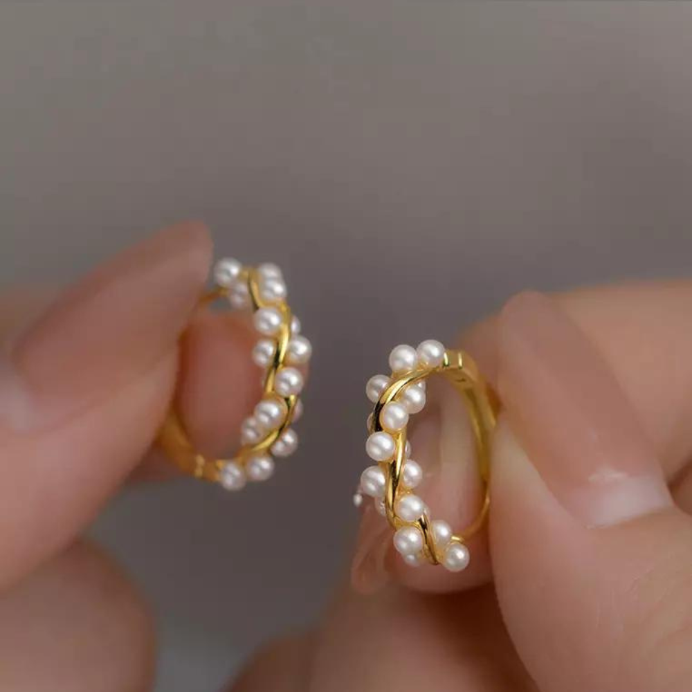 Ohrringe aus Imitationsperlen - Elegante Ohrringe aus Perlen