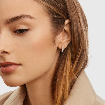 Ohrringe aus Zirkonia - Ohrringe mit Diamant-Charme