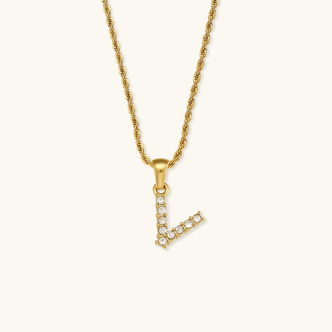 Maeve - Halskette mit Diamanten und Initialen