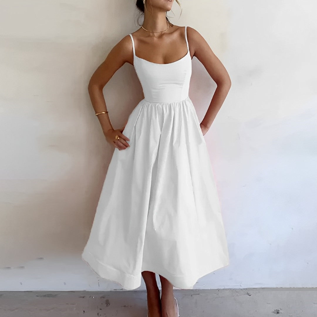 Fabiana - Kleid mit dünnen Trägern und stilvollen Akzenten