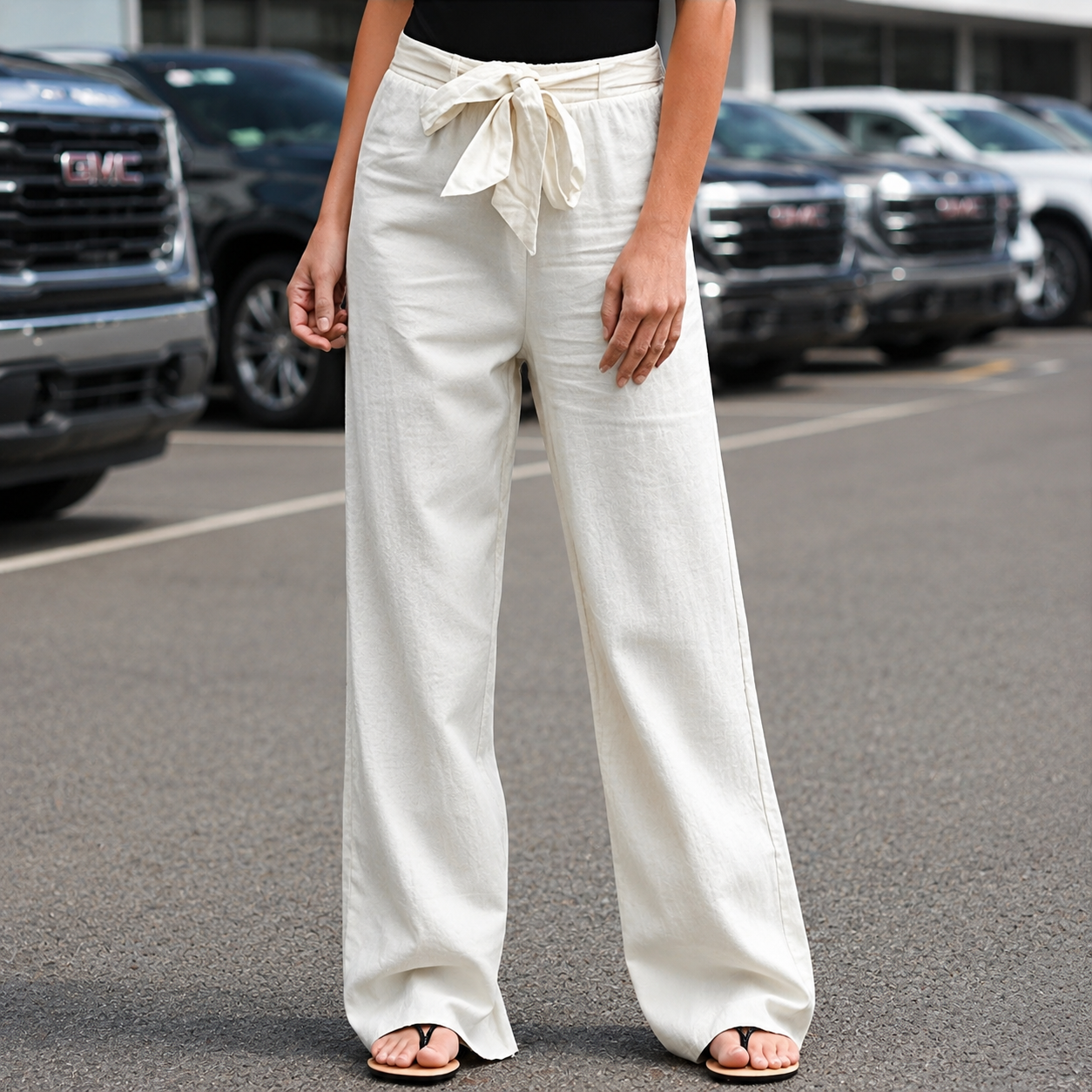 Amie - Damenhose mit weitem Bein und elastischem Bund