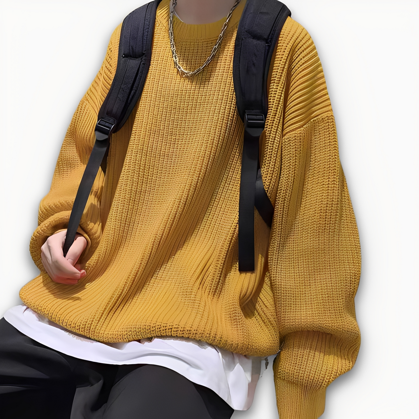 Abdias - Herren Oversize-Strickpullover
