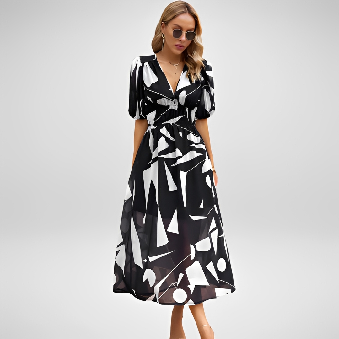 Airis - Stilvolles Sommerkleid mit V-Ausschnitt für Damen