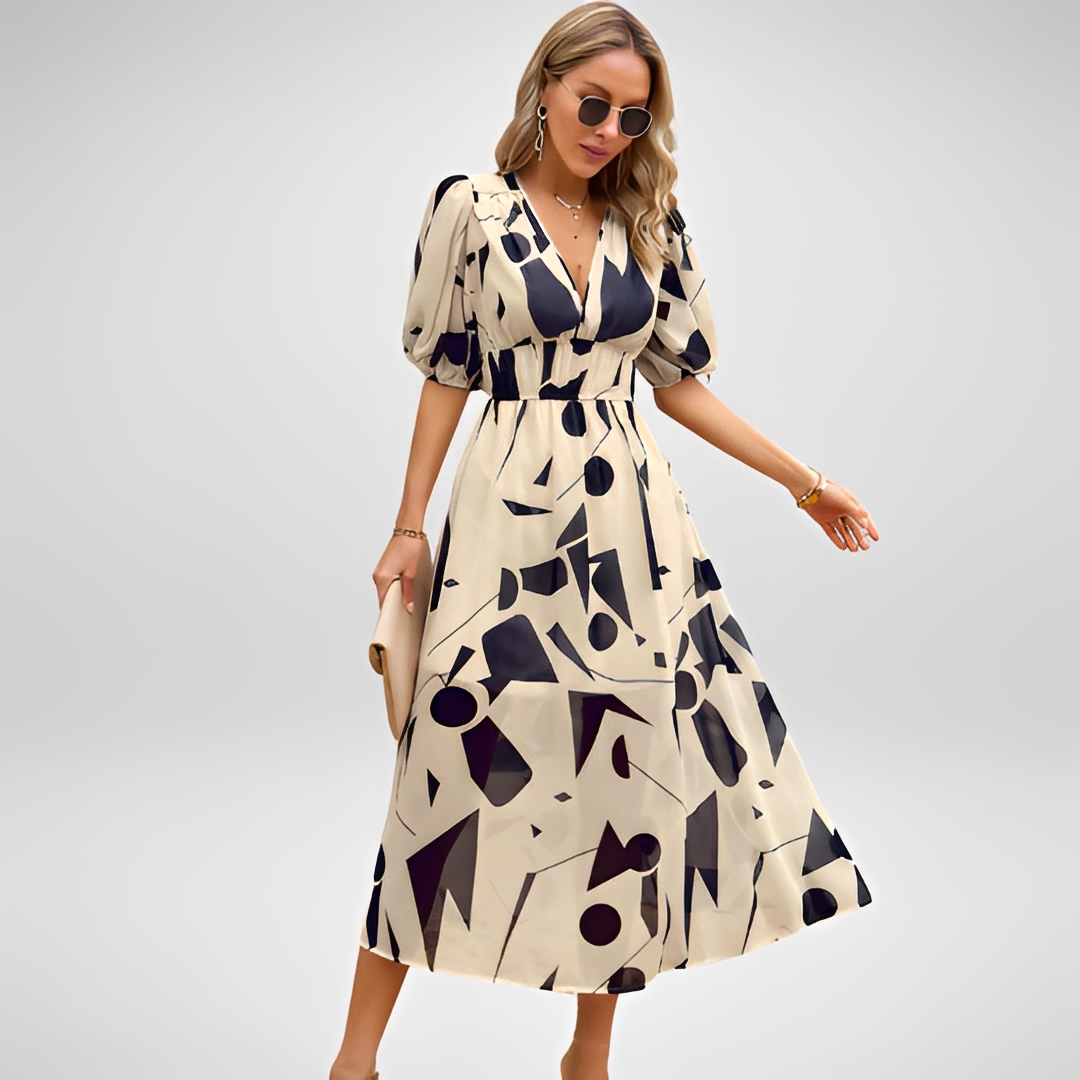 Airis - Stilvolles Sommerkleid mit V-Ausschnitt für Damen