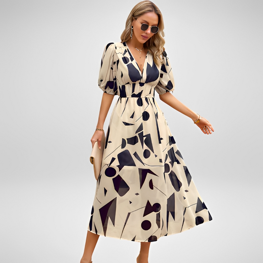 Airis - Stilvolles Sommerkleid mit V-Ausschnitt für Damen