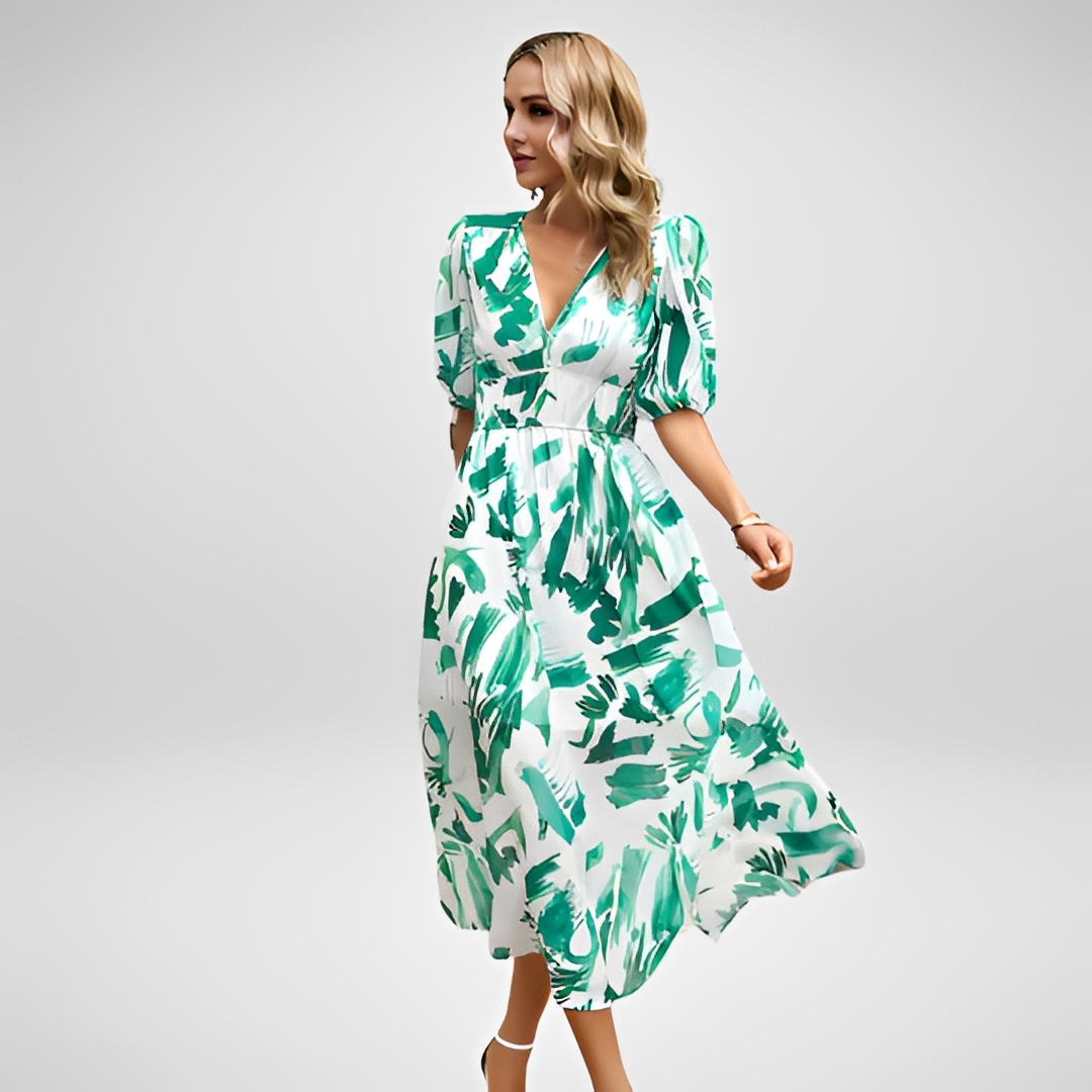 Airis - Stilvolles Sommerkleid mit V-Ausschnitt für Damen