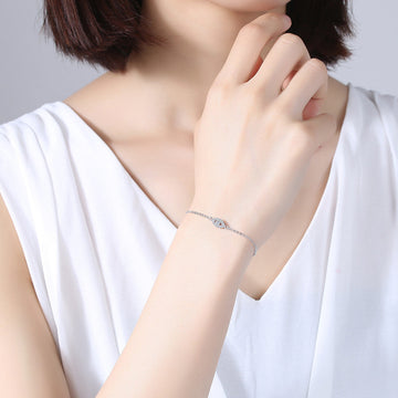Armband aus Gliedern mit Evil Eye - Armband aus Gliedern mit Anhänger von Evil Eye
