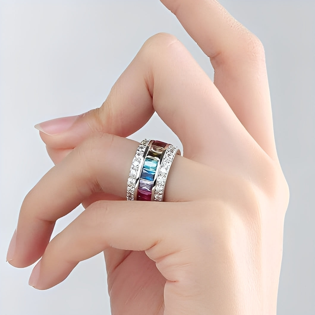Sheena – Anillo mit mehreren Steinen aus Silber 925