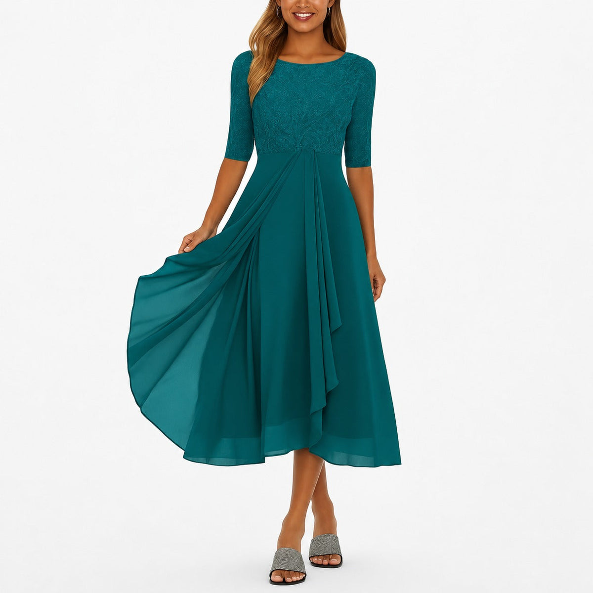Ximena - Stilvolles Damenkleid mit knieumspielendem Schnitt