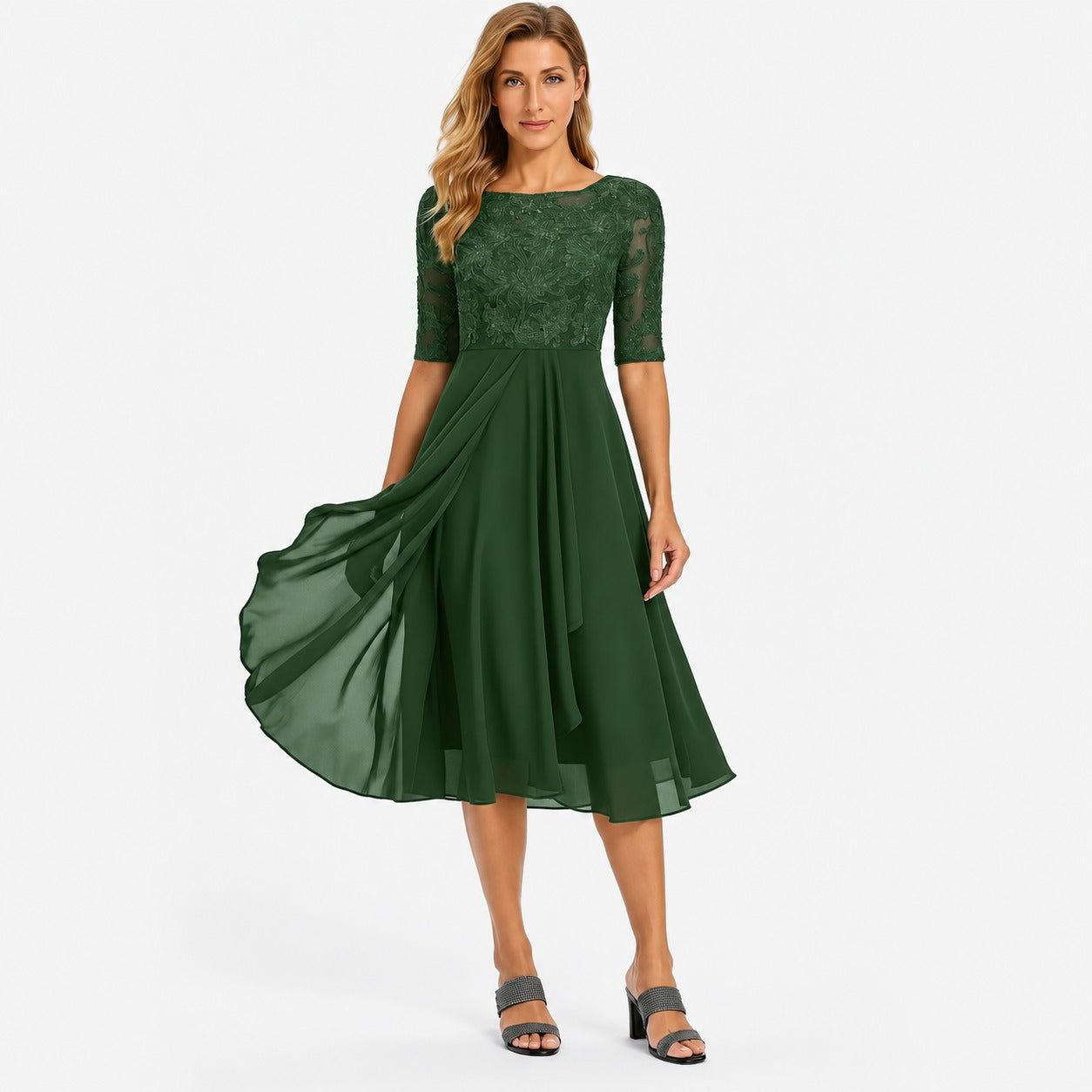 Ximena - Stilvolles Damenkleid mit knieumspielendem Schnitt